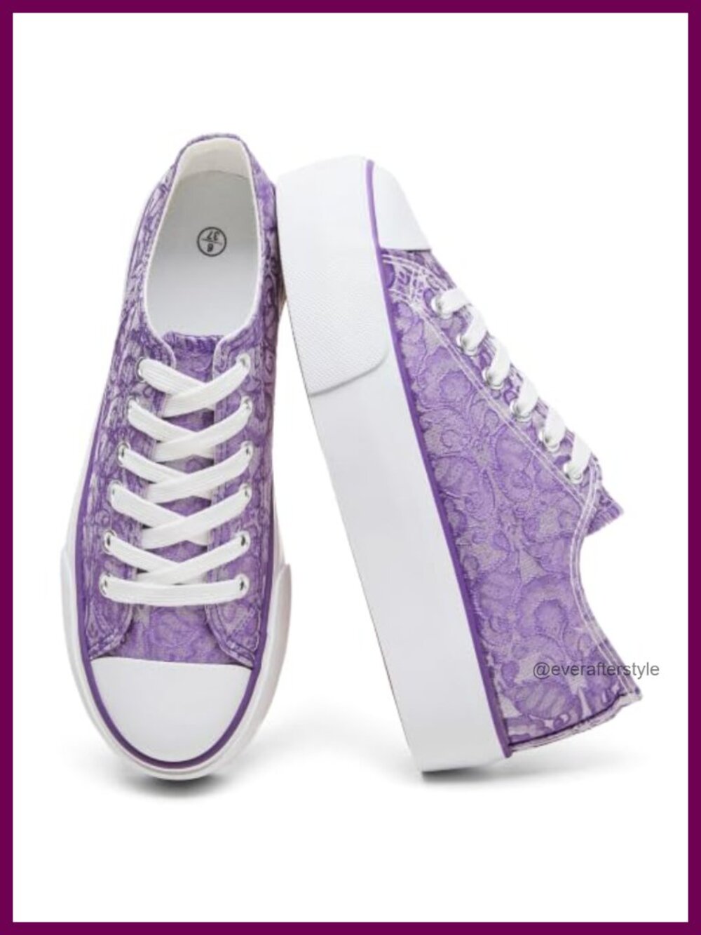 Platform Canvas Sneakers Low Top Lace-Up Tennis Shoes Comfortable Breathable